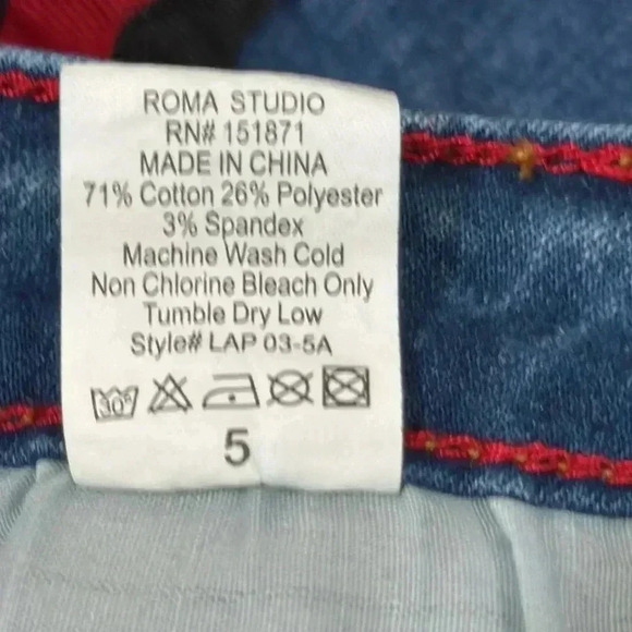 Roma Studio Juniors Distressed Five Pocket Jeans Size 5 - Picture 9 of 9